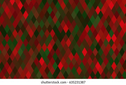 Dark Green, Red vector polygonal template. Creative illustration in halftone style with gradient. A completely new design for your business.