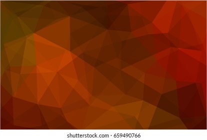 Dark Green, Red vector polygonal illustration, which consist of triangles. Triangular design for your business. Creative geometric background in Origami style with gradient