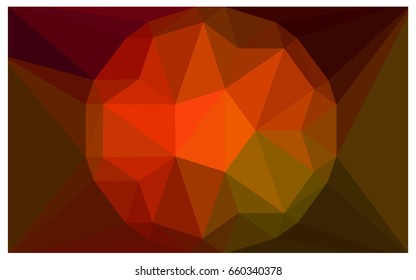 Dark Green, Red vector polygonal illustration, which consist of triangles with a gemstone in center. Triangular design of a huge diamond for your business. Creative geometric background of gems.