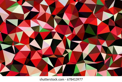 Dark Green, Red vector polygonal pattern. Colorful illustration in abstract style with gradient. A completely new template for your business design.