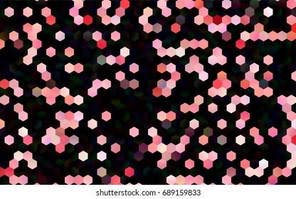Dark Green, Red vector polygonal illustration, which consist of hexagons. Hexagonal design for your business. Creative geometric background in Origami style with gradient
