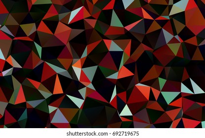 Dark Green, Red vector polygonal pattern. A sample with polygonal shapes. A completely new template for your business design.