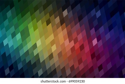 Dark Green, Red vector polygonal illustration consisting of rectangles. Rectangular design for your business. Creative geometric background in origami style with gradient.