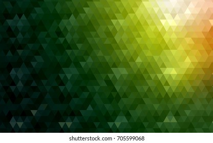Dark Green, Red vector polygonal template. Modern geometrical abstract illustration with gradient. The polygonal design can be used for your web site.