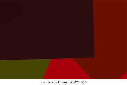Dark Green, Red vector polygonal illustration consisting of rectangles. Rectangular design for your business. Creative geometric background in origami style with gradient.