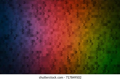 Dark Green, Red vector polygonal illustration, which consist of rectangles. Rectangular pattern for your business design. Geometric background in Origami style with gradient. 