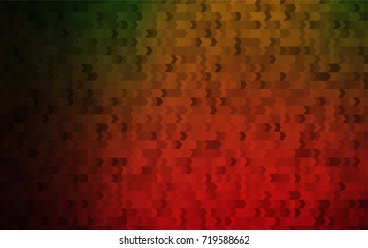 Dark Green, Red vector polygonal illustration, which consist of rectangles. Rectangular pattern for your business design. Geometric background in Origami style with gradient. 