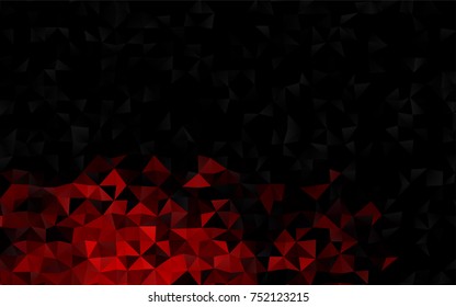 Dark Green, Red vector polygonal pattern. Glitter abstract illustration with an elegant design. The textured pattern can be used for background.