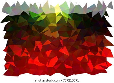 Dark Green, Red vector polygonal pattern. A completely new color illustration in a vague style. A completely new design for your business.