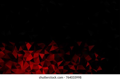 Dark Green, Red vector polygonal background. Shining illustration, which consist of triangles. A completely new template for your business design.