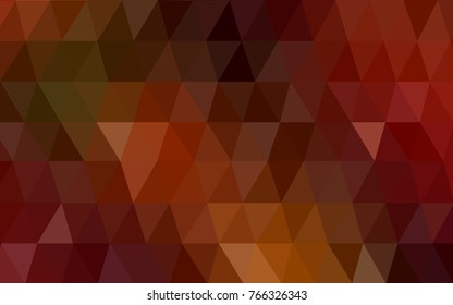 Dark Green, Red vector polygonal illustration, which consist of triangles. Triangular design for your business. Creative geometric background in Origami style with gradient