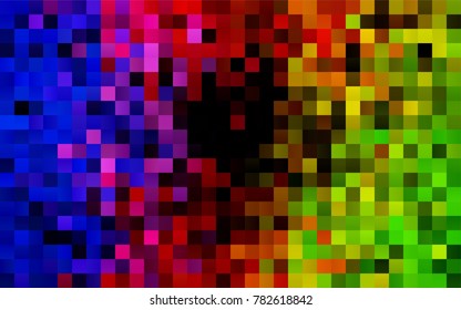 Dark Green, Red vector polygonal illustration, which consist of rectangles. Rectangular pattern for your business design. Geometric background in Origami style with gradient. 