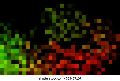 Dark Green, Red vector polygonal illustration consisting of rectangles. Rectangular design for your business. Creative geometric background in origami style with gradient.