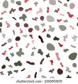 Dark Green, Red vector seamless template with lava shapes. Colorful abstract shapes on white background. Design for textile, fabric, wallpapers.