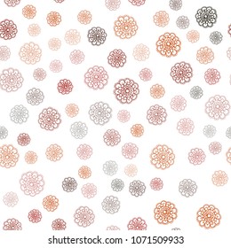 Dark Green, Red vector seamless doodle bright background. Modern geometrical abstract illustration with flowers. The best blurred design for your business.