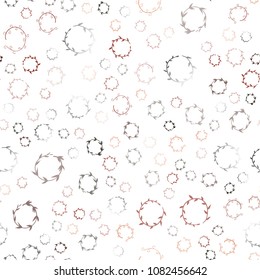 Dark Green, Red vector seamless  cover with spots. Illustration with set of shining colorful abstract circles. Pattern can be used for beautiful websites.