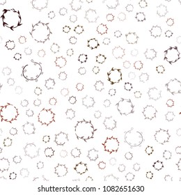 Dark Green, Red vector seamless  pattern with spheres. Illustration with set of shining colorful abstract circles. Completely new template for your brand book.