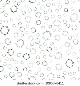 Dark Green, Red vector seamless  pattern with spheres. Modern abstract illustration with colorful water drops. Pattern can be used for futuristic ad, booklets.