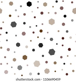 Dark Green, Red vector seamless texture with colorful hexagons. Glitter abstract illustration in hexagonal style. Pattern for ads, leaflets.