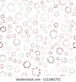 Dark Green, Red vector seamless background with bubbles. Beautiful colored illustration with blurred circles in nature style. New design for ad, poster, banner of your website.