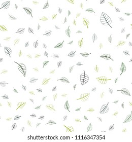 Dark Green, Red vector seamless  doodle bright template. Glitter abstract illustration with doodles and leaves. Hand painted design for web, wrapping, wallpaper.