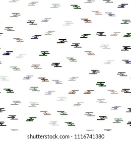 Dark Green, Red vector seamless pattern with narrow lines. Lines on blurred abstract background with gradient. Smart design for your business advert.