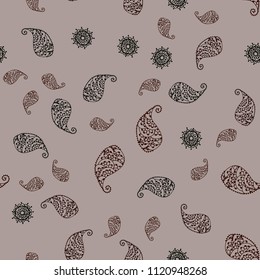Dark Green, Red vector seamless doodle backdrop with leaves and flowers. Modern abstract illustration with leaves and flowers. Completely new design for your business.