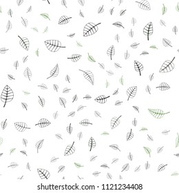 Dark Green, Red vector seamless  doodle blurred template. Shining colored illustration with leaves in doodle style. Completely new template for your business design.