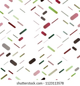 Dark Green, Red vector seamless texture with colored lines. Blurred decorative design in simple style with lines. The pattern can be used as ads, poster, banner for commercial.