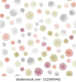 Dark Green, Red vector seamless natural elegant pattern. An elegant bright illustration with flowers in Natural style. Hand painted design for web, leaflet, textile.