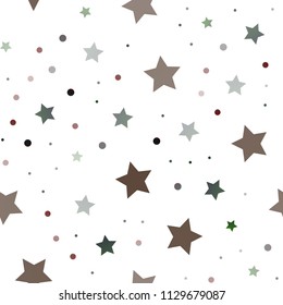 Dark Green, Red vector seamless layout with bright stars. Modern geometrical abstract illustration with stars. Best design for your ad, poster, banner.