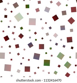Dark Green, Red vector seamless template with crystals, rectangles. Rectangles on abstract background with colorful gradient. Best design for your ad, poster, banner.