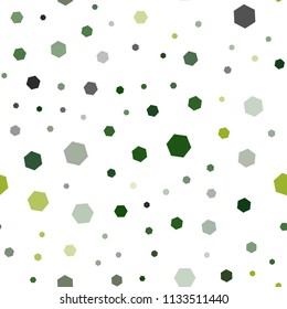 Dark Green, Red vector seamless layout with hexagonal shapes. Design in abstract style with hexagons. Pattern can be used for landing pages.