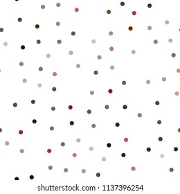 Dark Green, Red vector seamless pattern with spheres. Modern abstract illustration with colorful water drops. The pattern can be used for aqua ad, booklets.