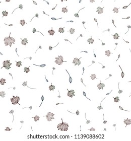 Dark Green, Red vector seamless doodle background. leaves on elegant natural pattern with gradient. Pattern for coloring books and pages for kids.