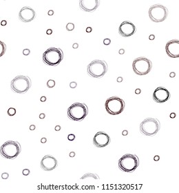 Dark Green, Red vector seamless pattern with spheres. Blurred decorative design in abstract style with bubbles. Beautiful design for your business advert.