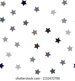 Dark Green, Red vector seamless template with sky stars. Modern geometrical abstract illustration with stars. The template can be used as a background.