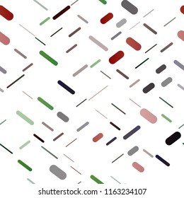 Dark Green, Red vector seamless background with straight lines. Shining colored illustration with narrow lines. The pattern can be used as ads, poster, banner for commercial.