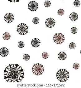 Dark Green, Red vector seamless layout with bright snowflakes. Blurred decorative design in xmas style with snow. Template for business cards, websites.