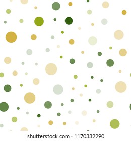 Dark Green, Red vector seamless backdrop with dots. Beautiful colored illustration with blurred circles in nature style. Template for business cards, websites.