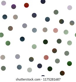 Dark Green, Red vector seamless background with bubbles. Glitter abstract illustration with blurred drops of rain. The pattern can be used for ads, leaflets of liquid.