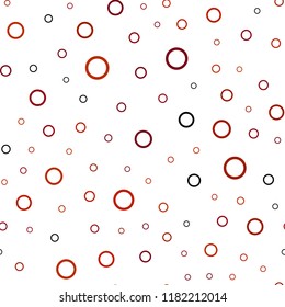 Dark Green, Red vector seamless texture with disks. Modern abstract illustration with colorful water drops. Pattern can be used for beautiful websites.