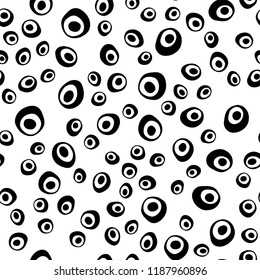 Dark Green, Red vector seamless layout with circle spots. Abstract illustration with colored bubbles in nature style. Pattern for design of window blinds, curtains.