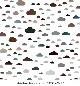 Dark Green, Red vector seamless layout with cloudscape. Modern illustration with colorful gradient clouds. Pattern for trendy fabric, wallpapers.