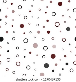Dark Green, Red vector seamless layout with circle shapes. Glitter abstract illustration with blurred drops of rain. Trendy design for wallpaper, fabric makers.