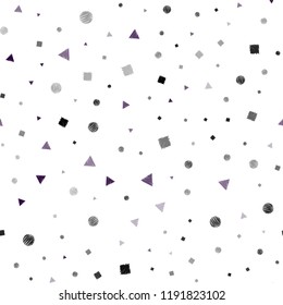 Dark Green, Red vector seamless cover with polygonal style with circles. Illustration with colorful circles, triangles, rectangles. Pattern for trendy fabric, wallpapers.
