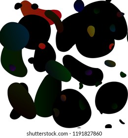 Dark Green, Red vector seamless backdrop with dots, spots. Abstract illustration with colored bubbles in nature style. Pattern for design of window blinds, curtains.