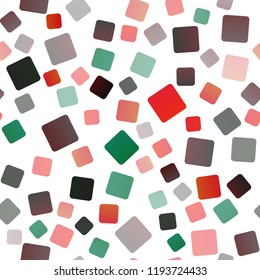 Dark Green, Red vector seamless texture in rectangular style. Rectangles on abstract background with colorful gradient. Modern template for your landing page.