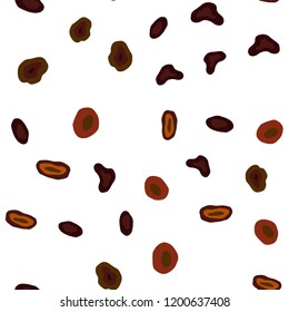 Dark Green, Red vector seamless pattern with spheres. Illustration with set of shining colorful abstract circles. Pattern for trendy fabric, wallpapers.
