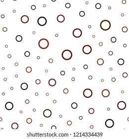 Dark Green, Red vector seamless layout with circle shapes. Glitter abstract illustration with blurred drops of rain. Pattern can be used for beautiful websites.